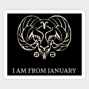 Born in January – Capricorn Zodiac Design Magnet